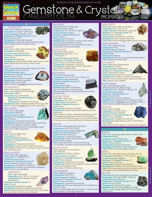 Gemstone & Crystal Properties: Quickstudy Laminated Reference Guide by Billock, Jennifer