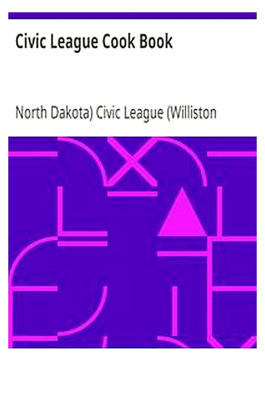 Civic League Cook Book