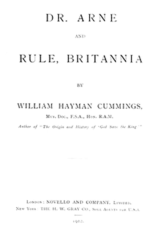 Dr. Arne and Rule, Britannia