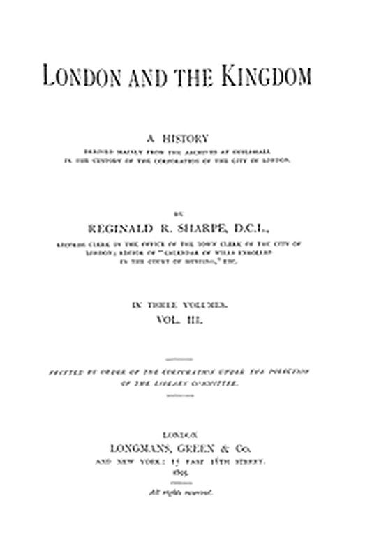 London and the Kingdom - Volume 3
