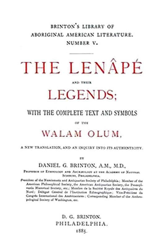 The Lenâpé and Their Legends