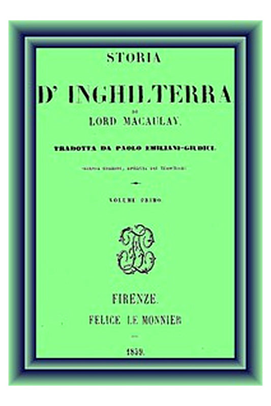 Storia d'Inghilterra, vol 1