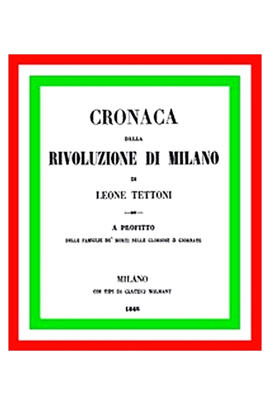 Cronaca della rivoluzione di Milano