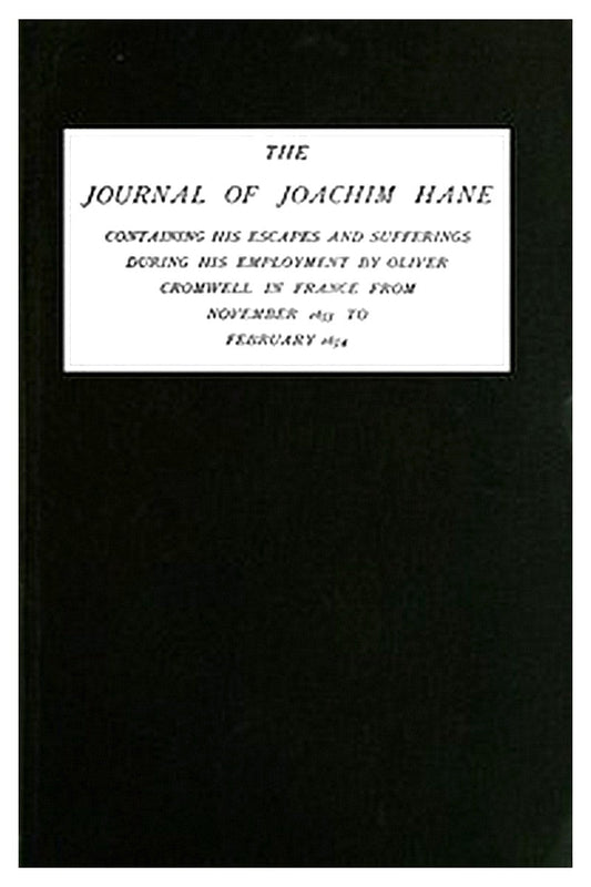 The Journal of Joachim Hane