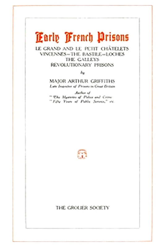 Early French Prisons