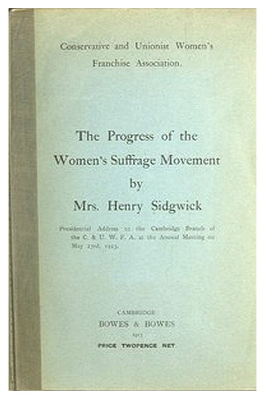 The Progress of the Women's Suffrage Movement
