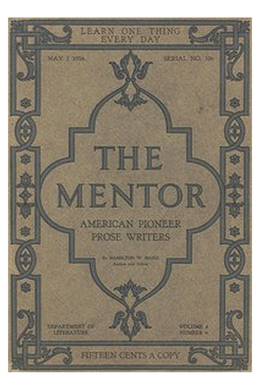 The Mentor: American Pioneer Prose Writers