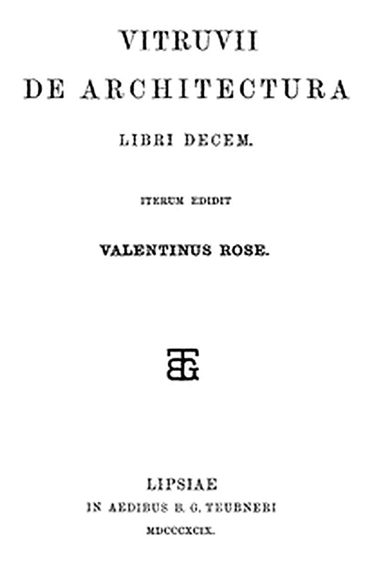 Vitruvii De architectura libri decem
