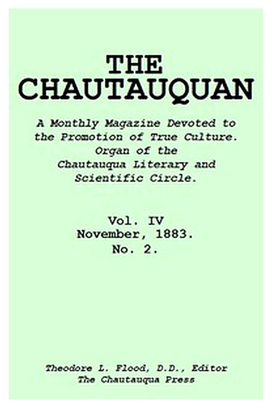 The Chautauquan, Vol. 04, November 1883