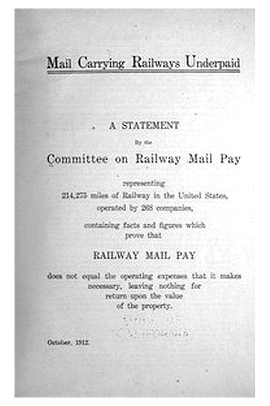 Mail Carrying Railways Underpaid
