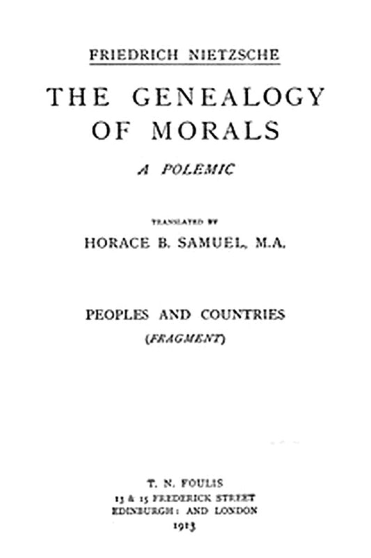 The Genealogy of Morals