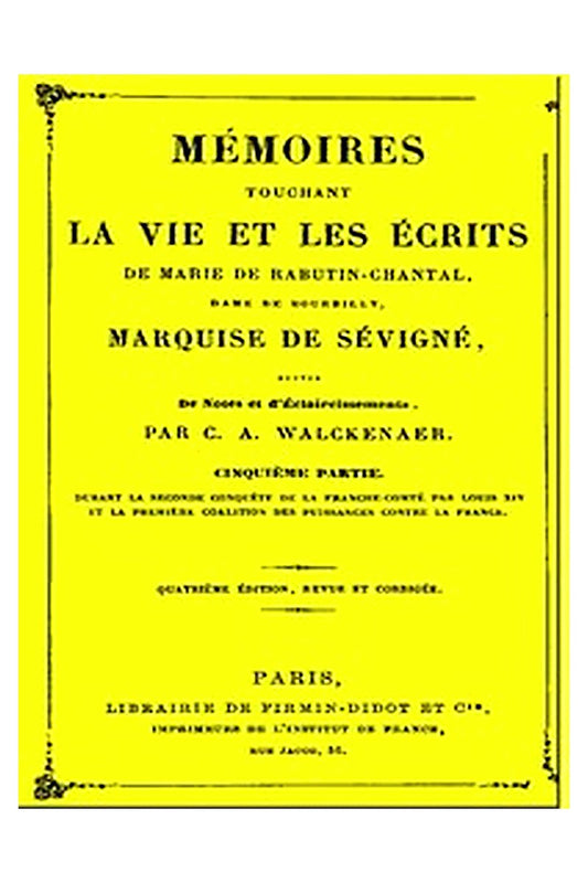 Mémoires touchant la vie et les écrits de Marie de Rabutin-Chantal, (5/6)