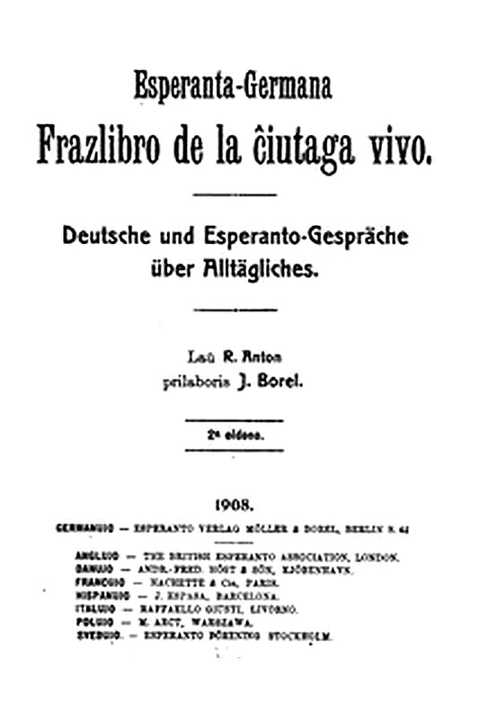 Esperanto-Germana frazlibro de la ĉiutaga vivo