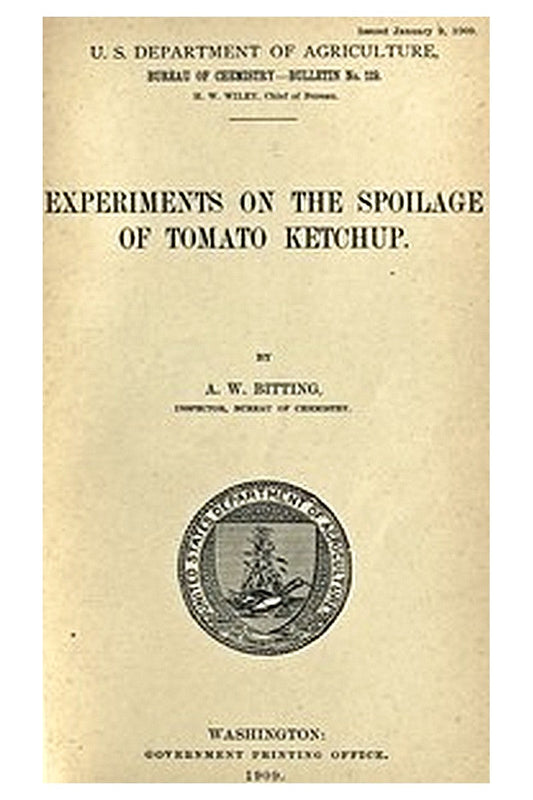 Experiments on the Spoilage of Tomato Ketchup