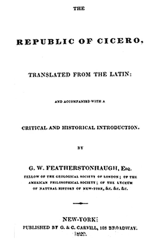 The republic of Cicero