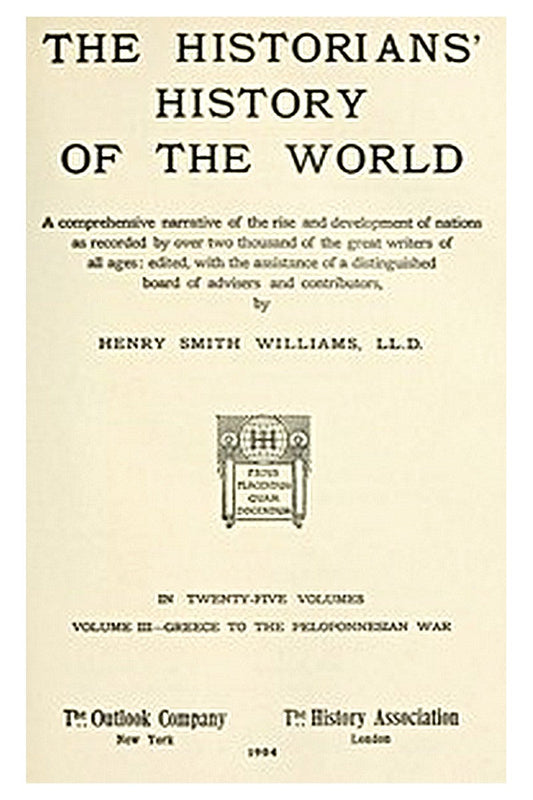 The Historians' History of the World in Twenty-Five Volumes, Volume 03