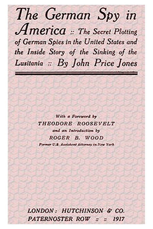 The German Spy in America