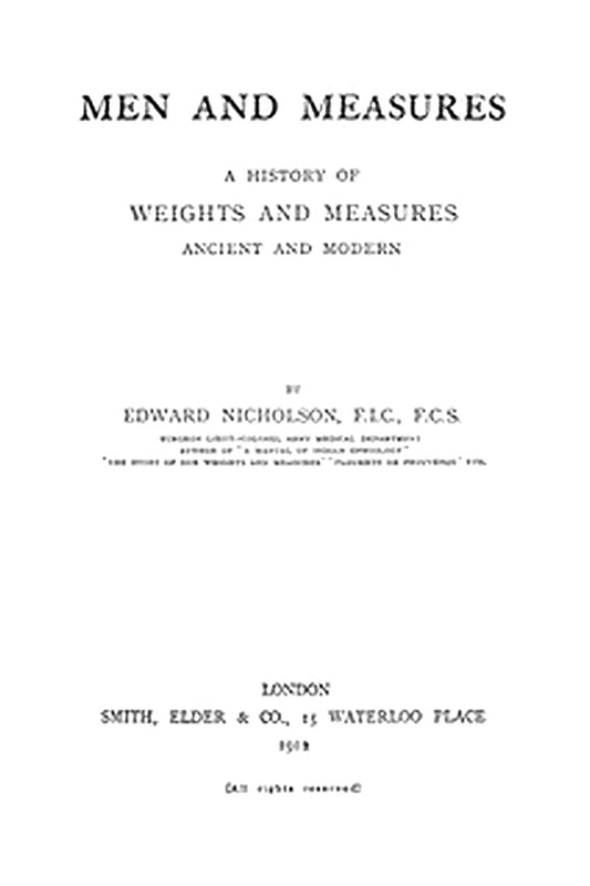Men and Measures