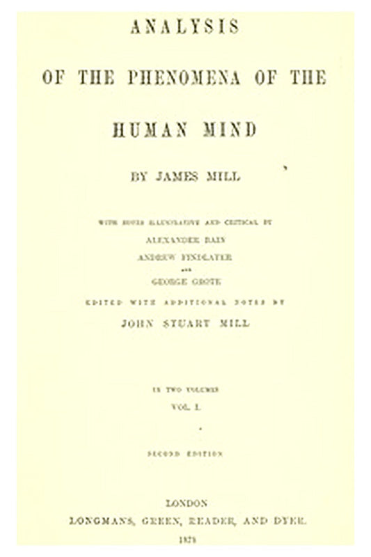 Analysis of the Phenomena of the Human Mind