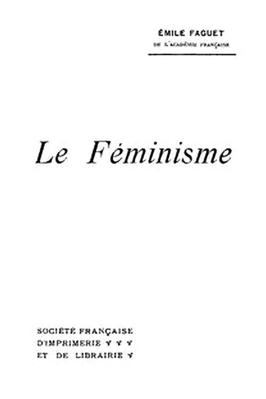 Le féminisme
