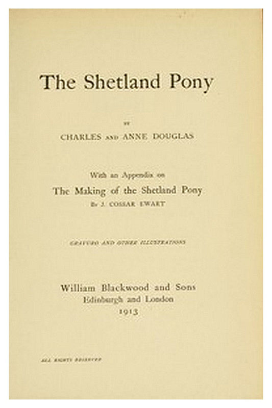 The Shetland Pony