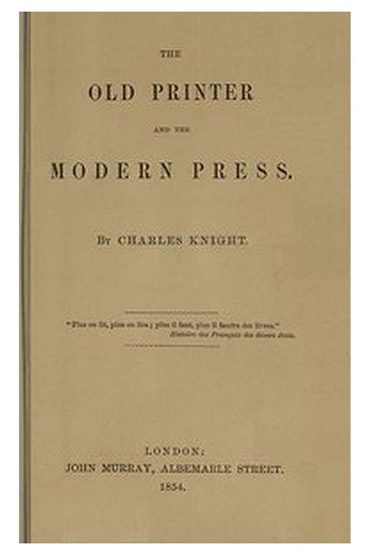 The Old Printer and the Modern Press