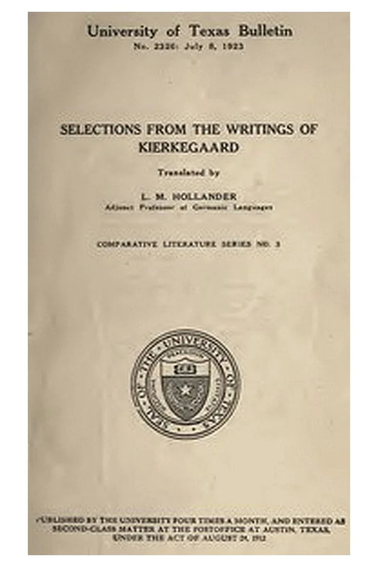 Selections from the Writings of Kierkegaard