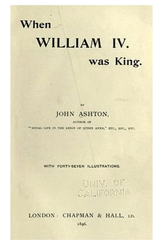 When William IV. Was King