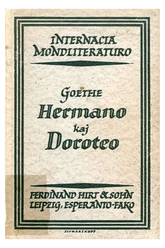 Hermano kaj Doroteo: Eposo idilia