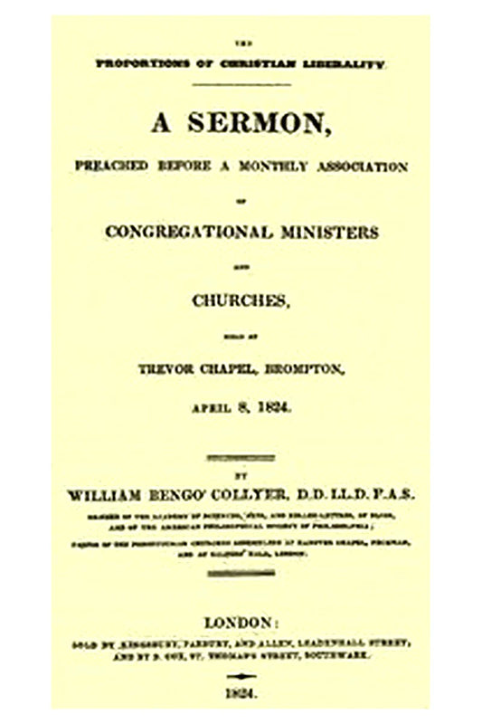 The Proportions of Christian Liberality