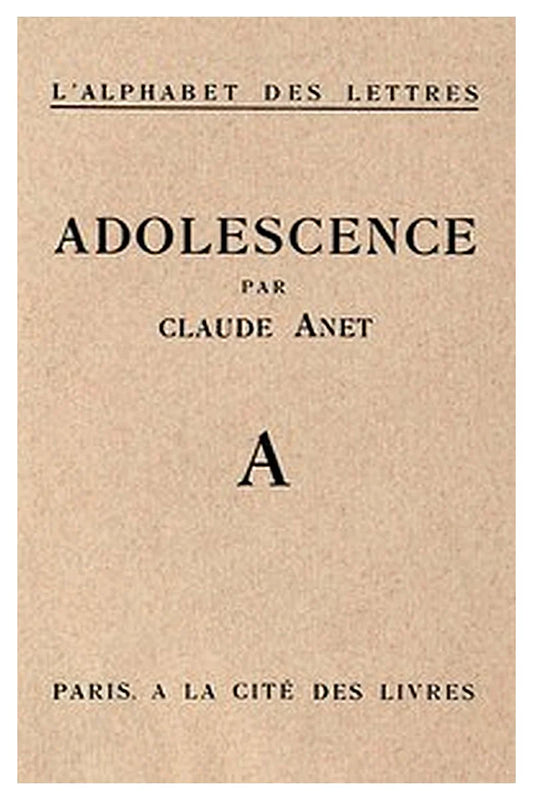 L'alphabet des lettres, A