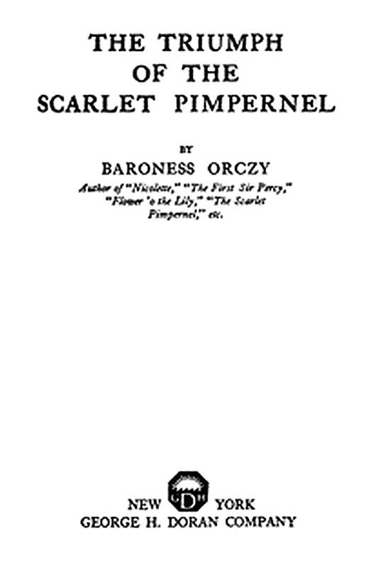 The Triumph of the Scarlet Pimpernel