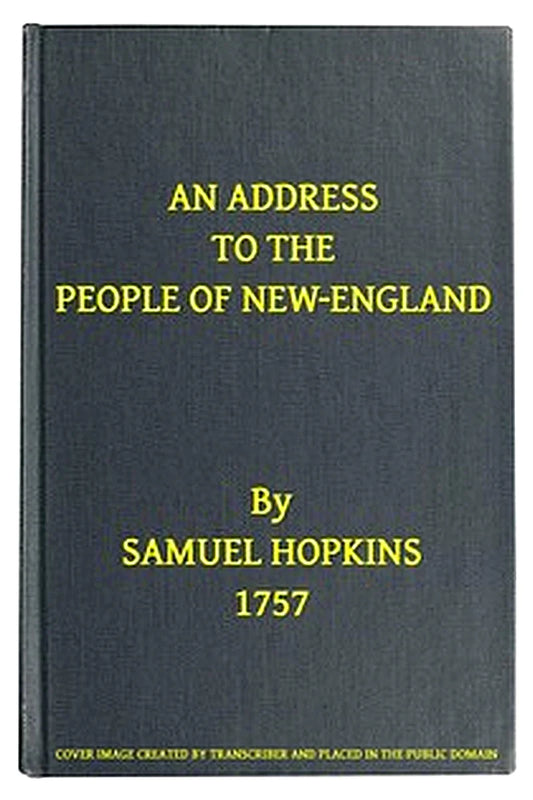 An Address to the People of New-England