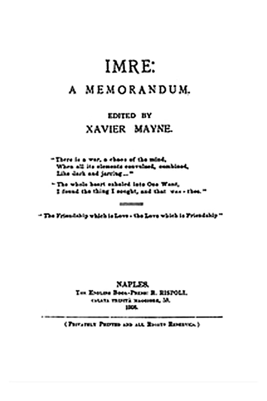 Imre: A Memorandum