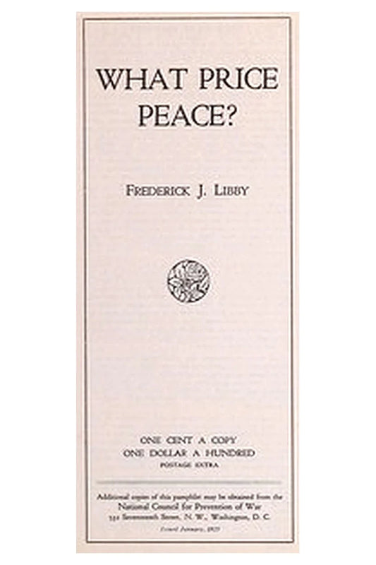 What Price Peace?