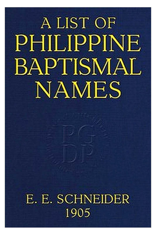 A List of Philippine Baptismal Names