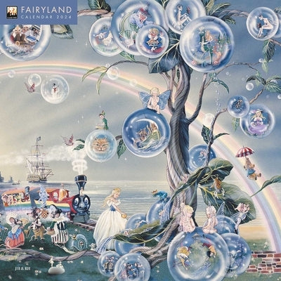 Fairyland by Jean & Ron Henry Wall Calendar 2024 (Art Calendar) by Flame Tree Studio