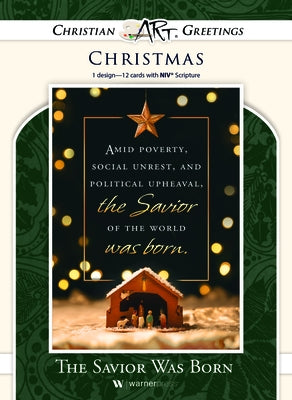 Boxed Cards - Christmas - Solid - The Savior of the World Was Born by Warner Press