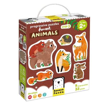 Progressive Puzzles Forest Animals Age 2+ by Banana Panda