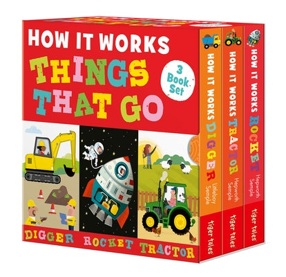 How It Works: Things That Go 3-Book Boxed Set: Digger; Rocket; Tractor by Hepworth, Amelia