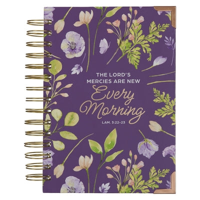 Christian Art Gifts Purple Journal W/Scripture Lord's Mercies Large Bible Verse Notebook, 192 Ruled Pages, Lam. 3:22-23 Bible Verse by Christian Art Gifts