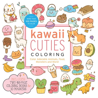 Kawaii Cuties Coloring Kit: Color Adorable Animals, Food, Monsters, and More! by Editors of Chartwell Books