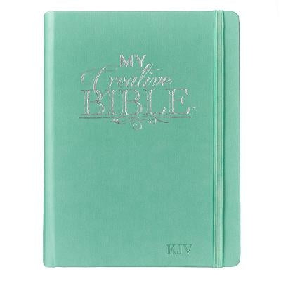 KJV Holy Bible, My Creative Bible, Faux Leather Hardcover - Ribbon Marker, King James Version, Teal W/Elastic Closure by 