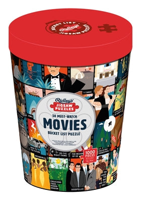 50 Must-Watch Movies Bucket List 1000-Piece Puzzle by Ridley's Games