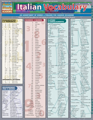 Italian Vocabulary: Quickstudy Laminated Reference Guide by Levi, Joseph