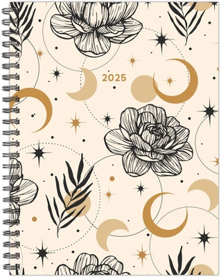 Moon and Flora 2025 6.5 X 8.5 Softcover Weekly Planner by Willow Creek Press