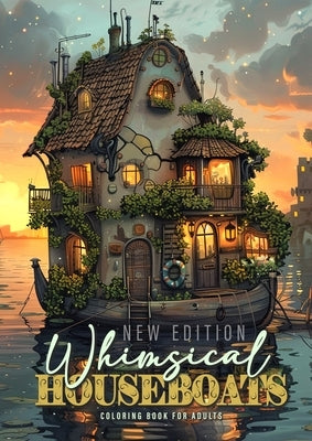 Whimsical Houseboats Coloring Book for Adults New Edition: Whimsical Houses Coloring Book Grayscale Fairy Houses Coloring Book Houseboat by Publishing, Monsoon