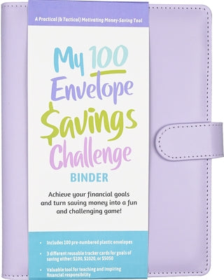 My 100 Envelope Savings Challenge Binder (Removable Cover Band for Security) by 