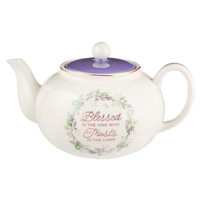 Christian Art Gifts Inspirational Large Ceramic Scripture Teapot for Women: Blessed Encouraging Bible Verse for Home & Kitchen, Lead & Cadmium-Free, P by Christian Art Gifts