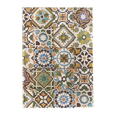 Paperblanks Porto Portuguese Tiles Hardcover Journal MIDI Unlined Elastic Band Closure 144 Pg 120 GSM by Paperblanks